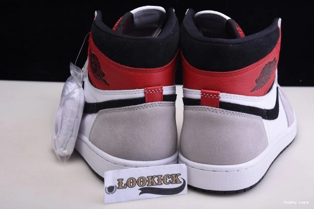 Cheap Husky Grey Light Jordan 1 Air OG Smoke High 555088-126 0710